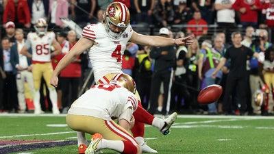 Jake Moody kicks 3rd FG of Super Bowl to give 49ers lead in overtime